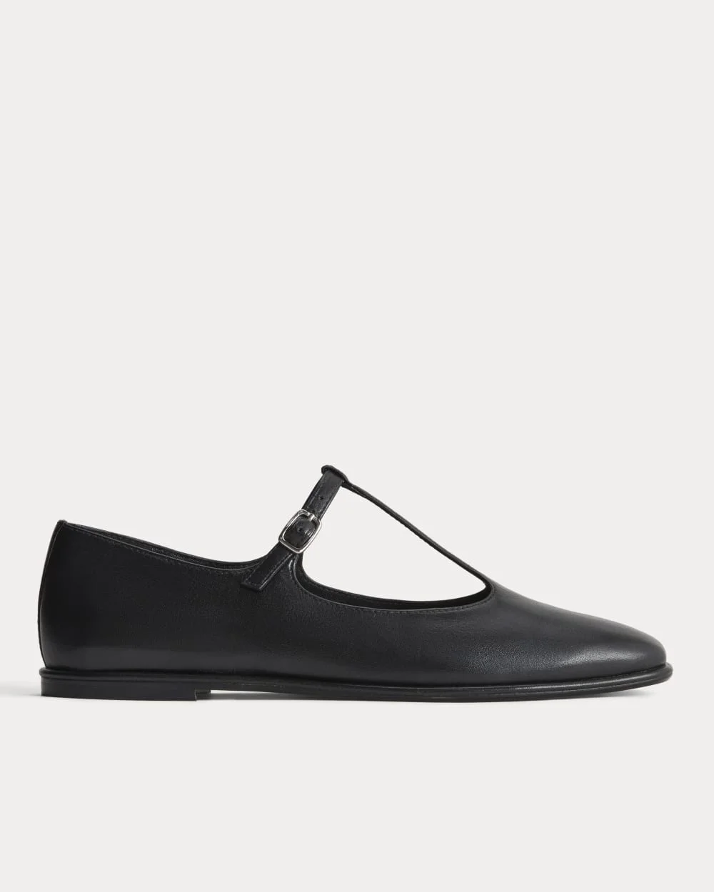 THE LEATHER T-STRAP FLAT - 1