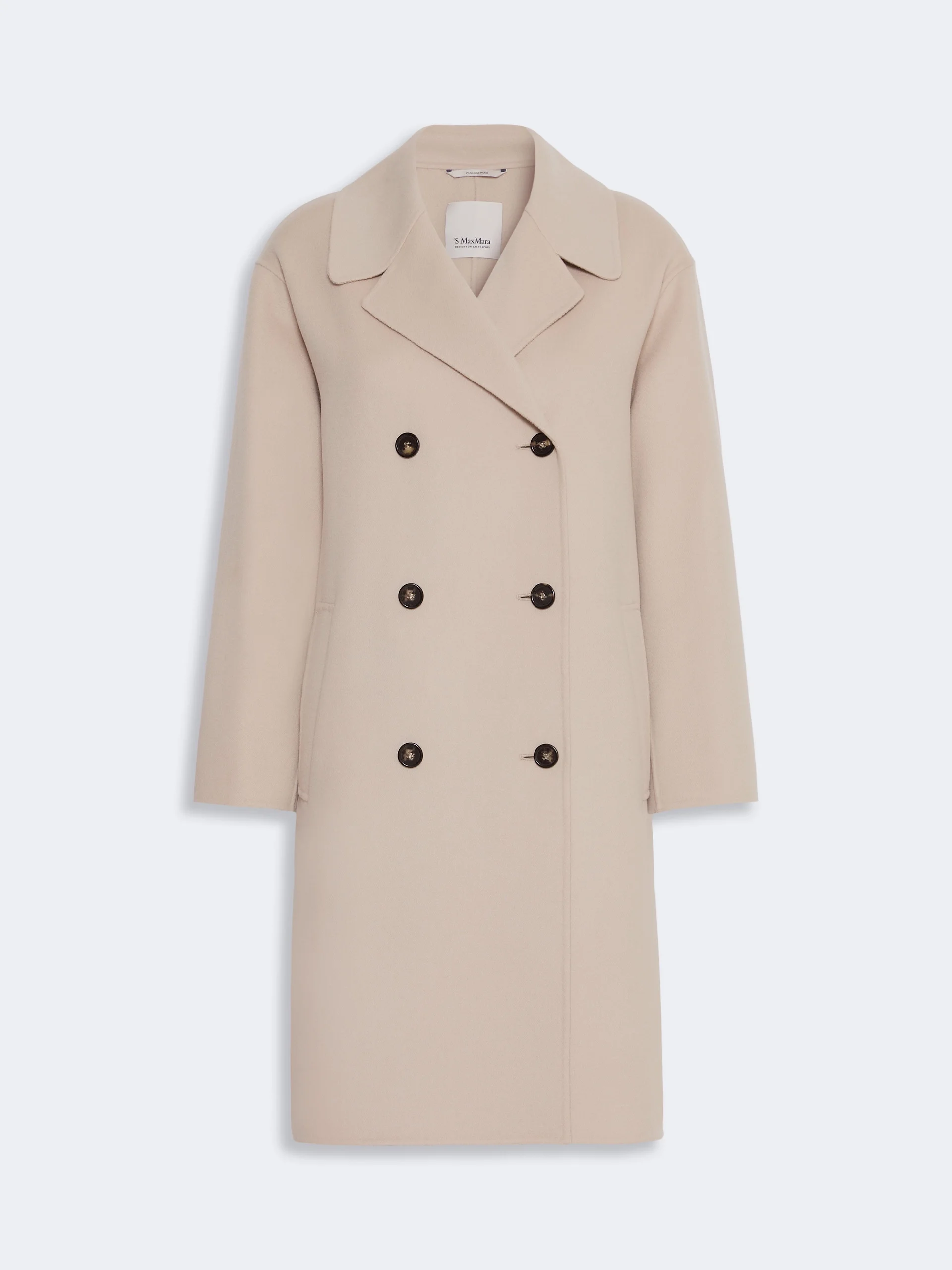 MAGNOLIA Double-breasted wool midi coat - BEIGE - 1