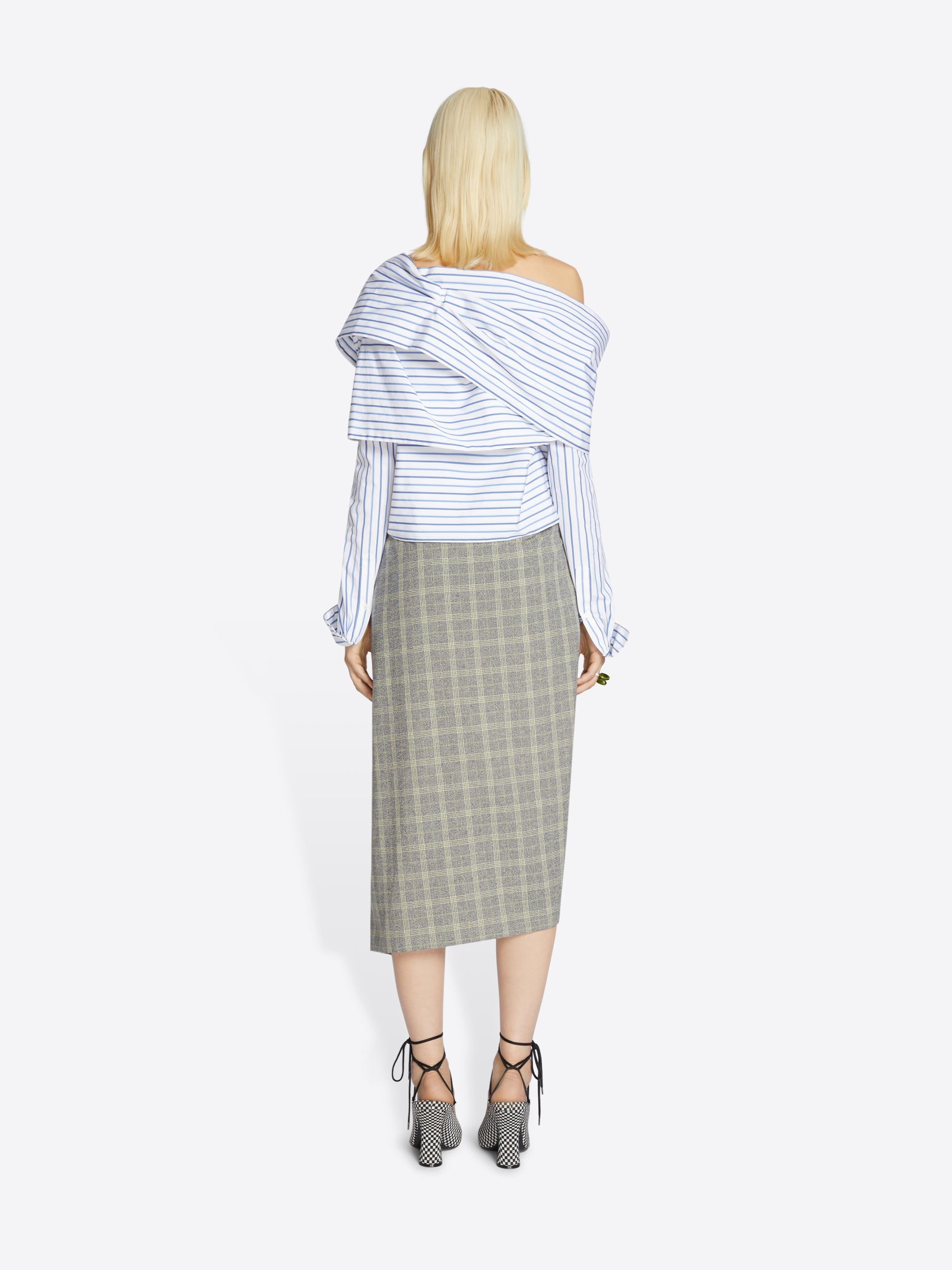 CHECKED RUFFLE SKIRT - 2
