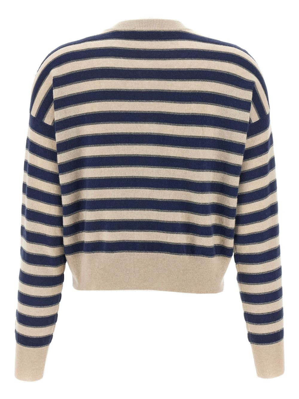 striped long-sleeves cardigan - 2