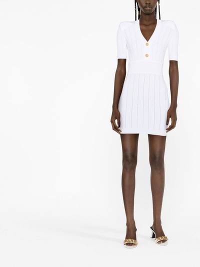 Balmain ribbed-knit mini dress outlook