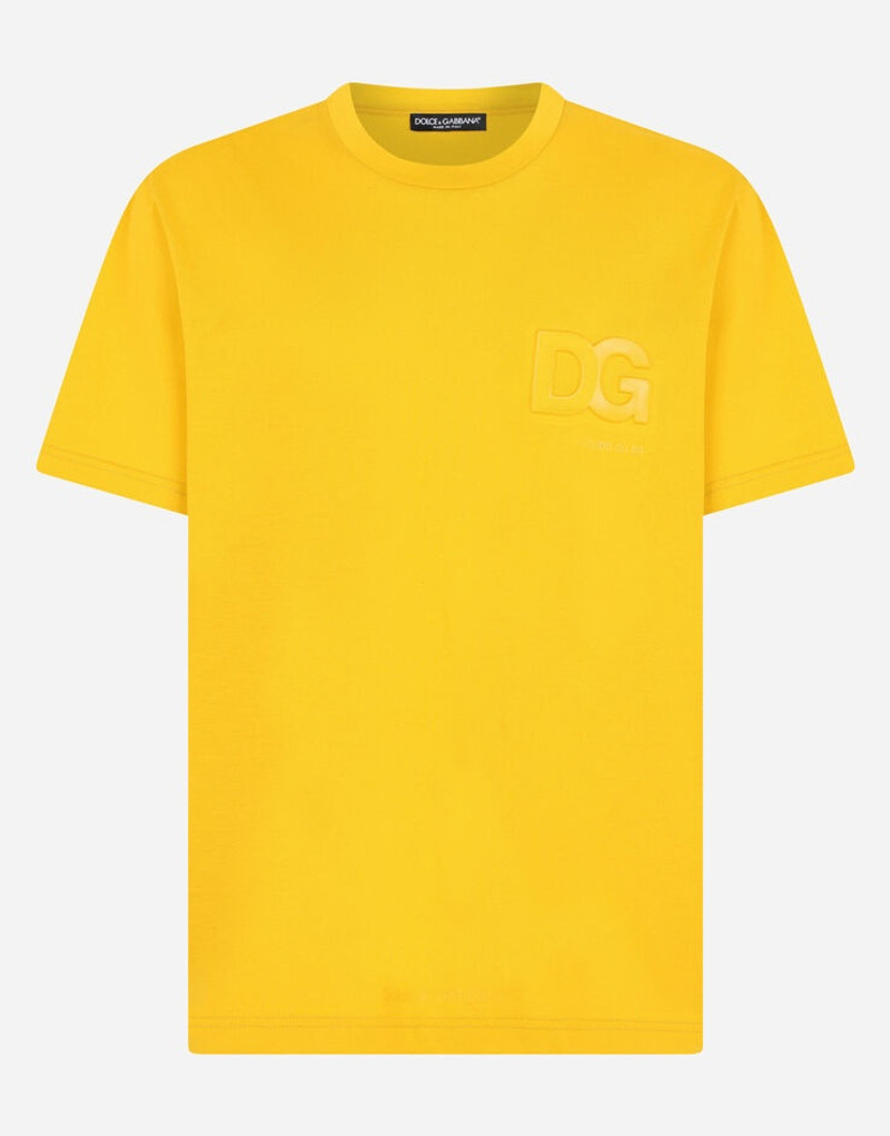 Cotton T-shirt with 3D DG logo 1