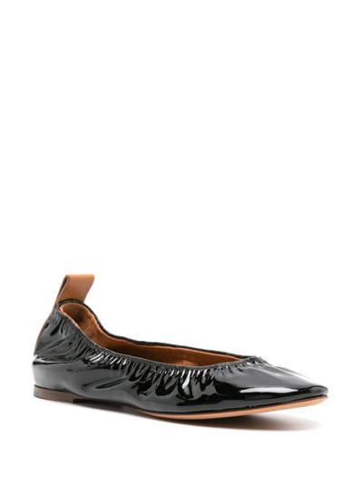 Lanvin patent leather ballerina shoes outlook