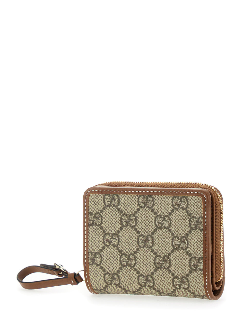 Gucci Women Beige Wallet With Snap Button And Zip Closure In Gg Canvas Woman - 2