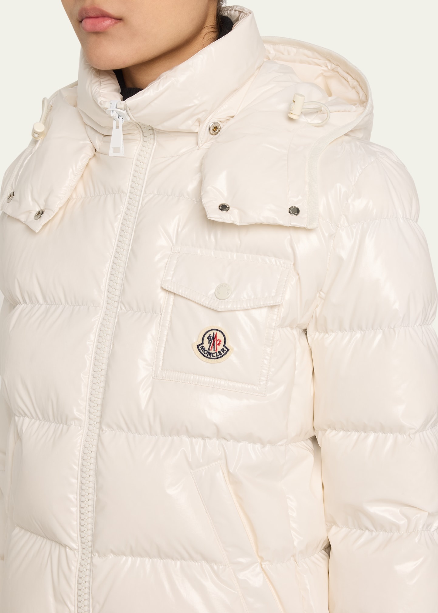 Andro Shiny Down Jacket with Removable Hood - 5