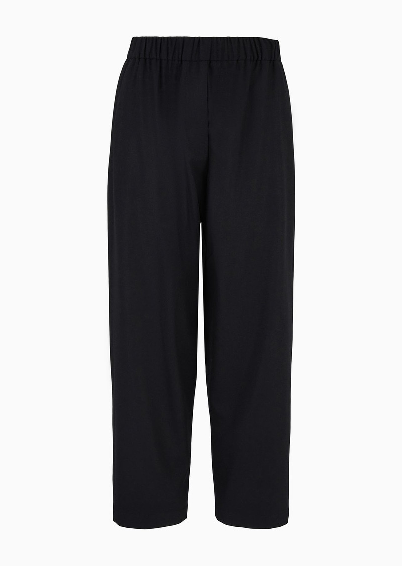 Soft wool and cashmere flannel trousers 1