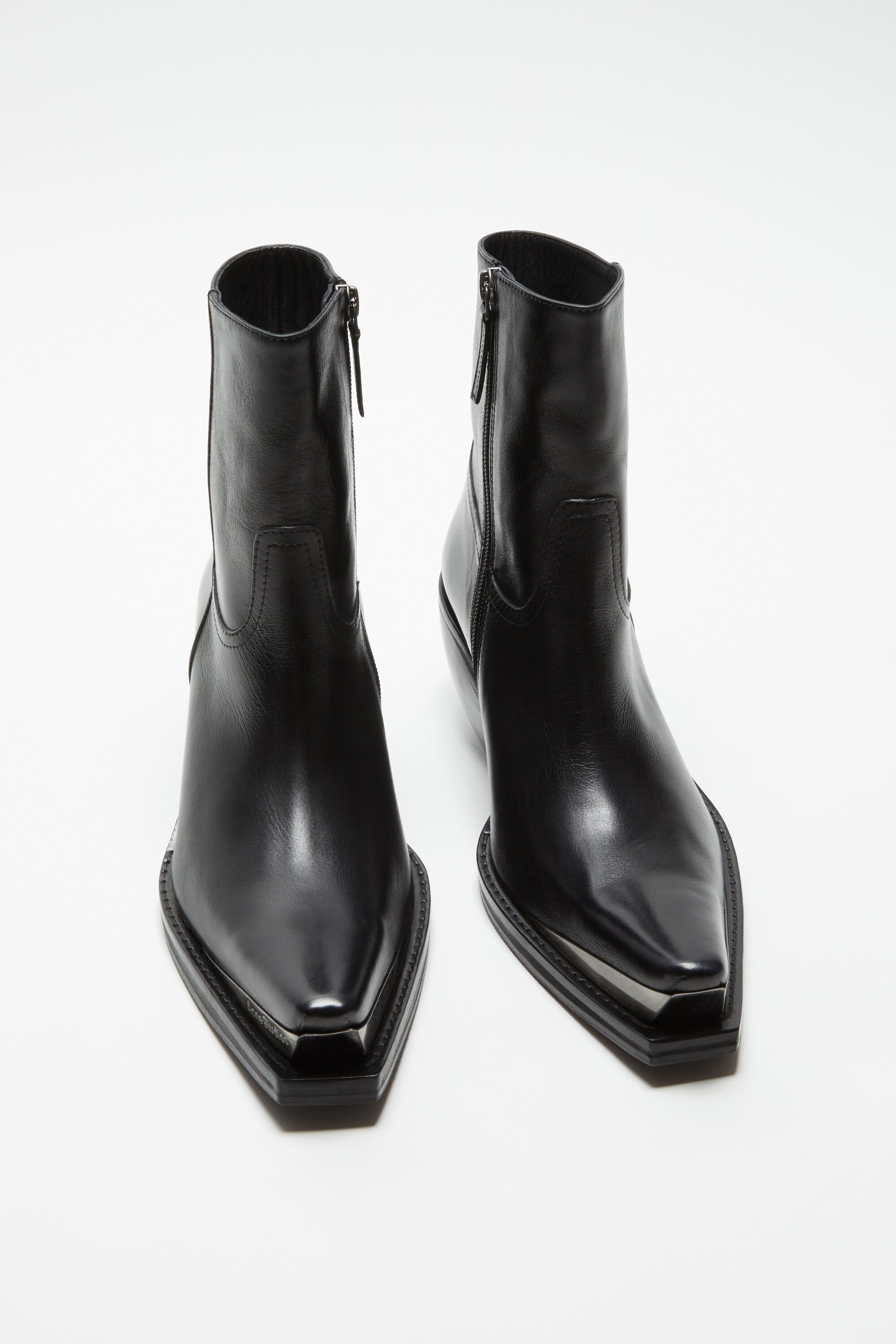 Leather ankle boots - Black - 3
