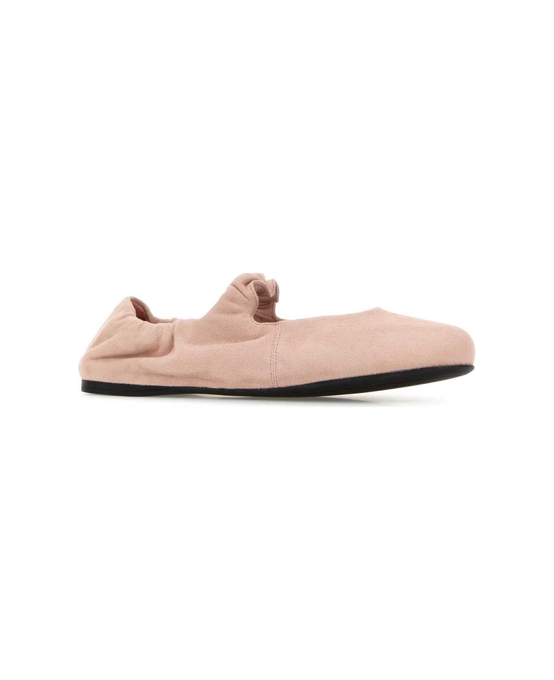Miu Miu Pastel Pink Suede Ballerinas outlook