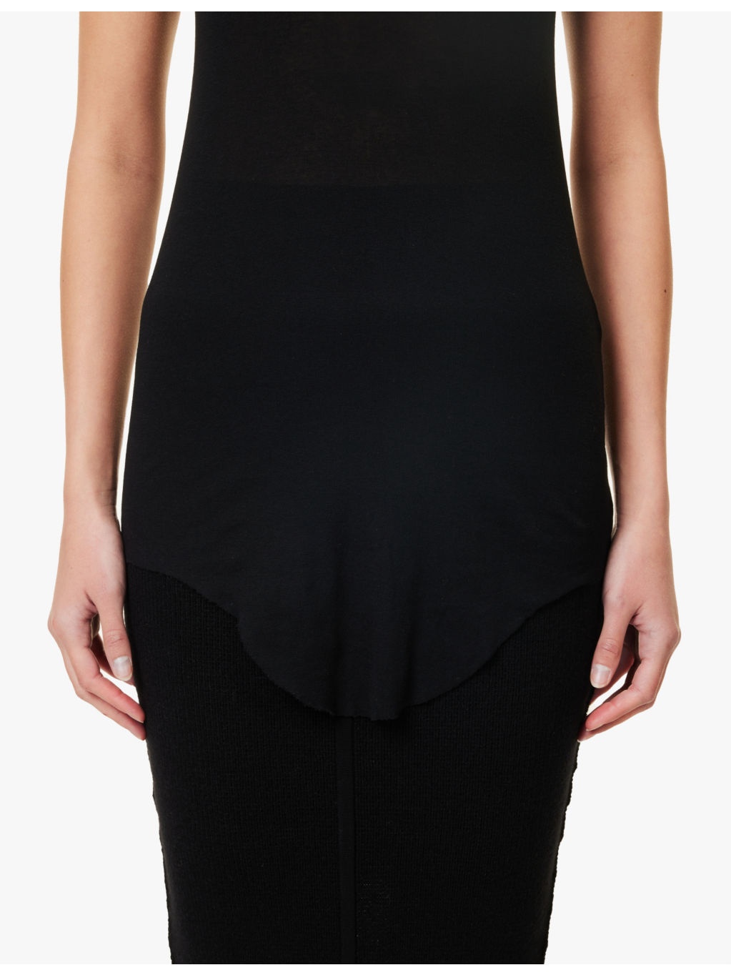 Round-neck sleeveless cotton-knit top - 5