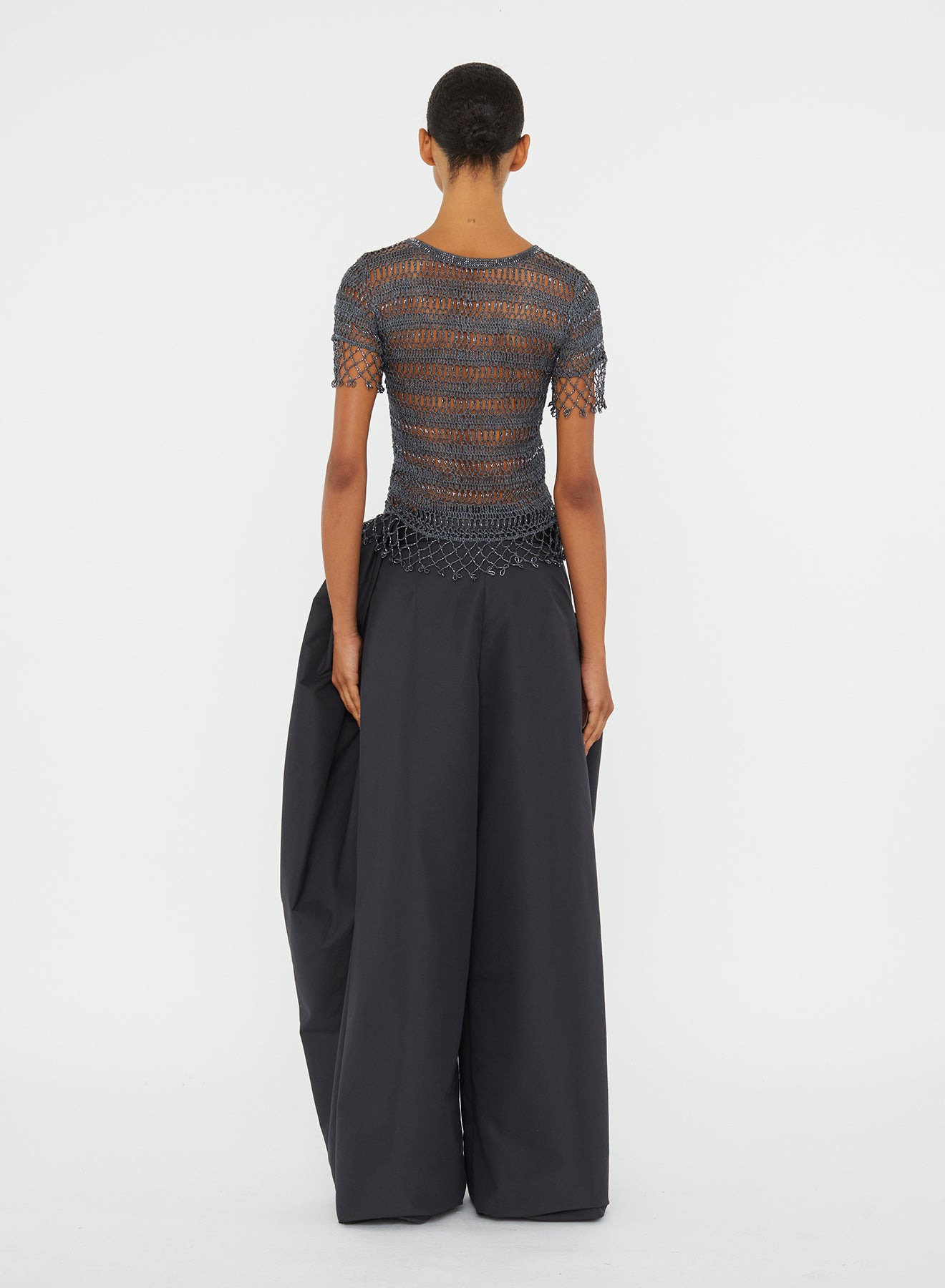 Cocoon Belted Taffeta Trouser - 5