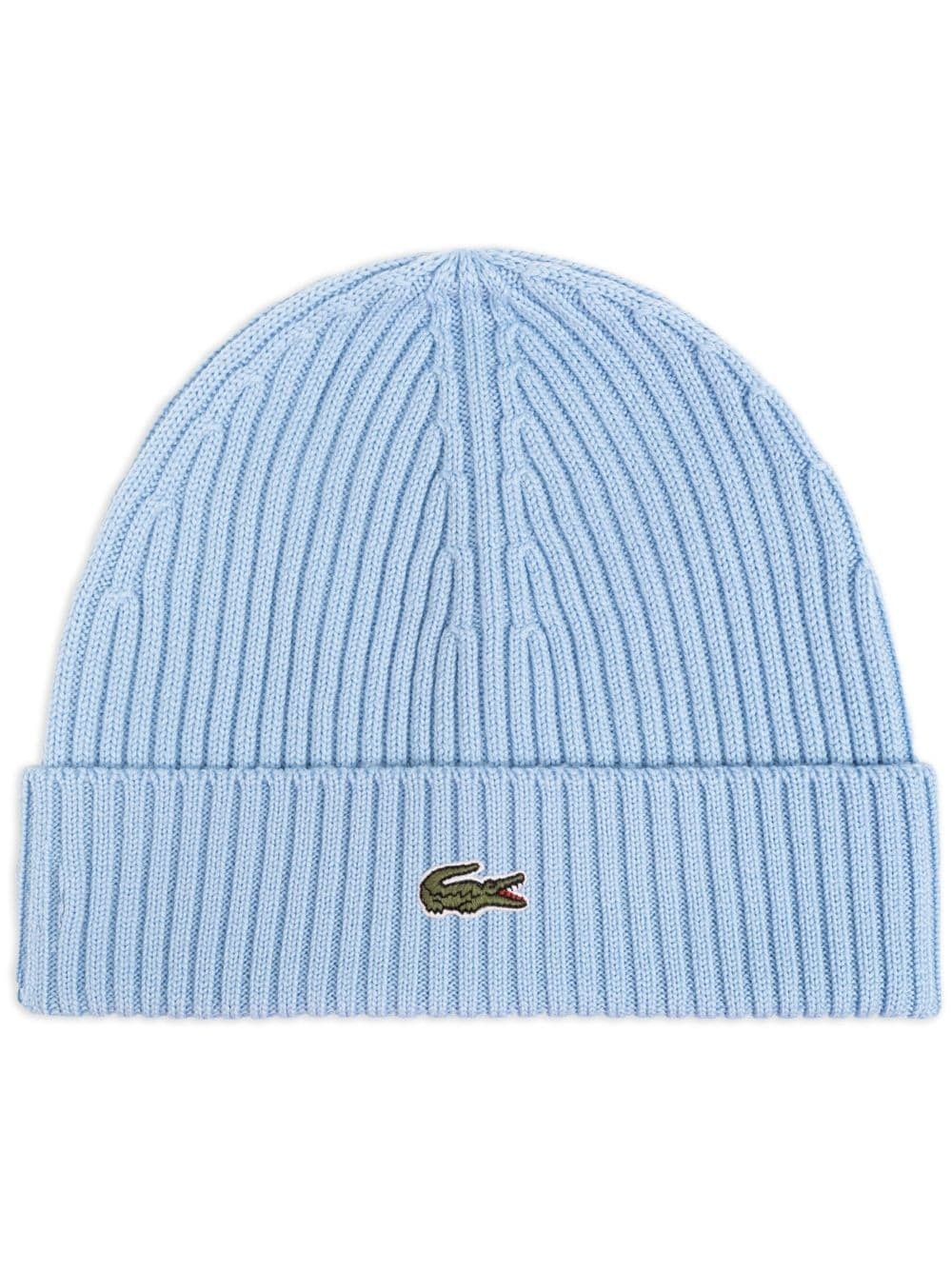 logo-embroidered knit hat - 1
