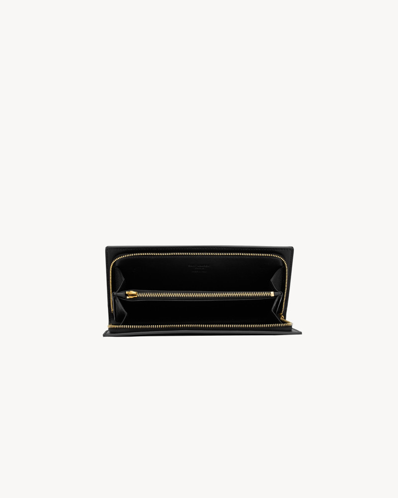 SAINT LAURENT PARIS ZIP WALLET IN SMOOTH LEATHER 4