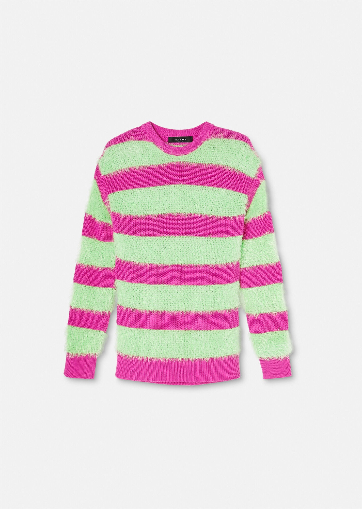 Striped Cable-Knit Sweater - 1