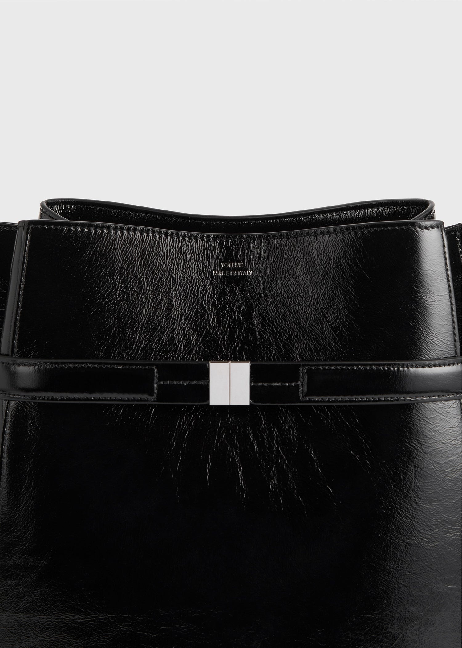 Belted Naplack bucket bag black - 5