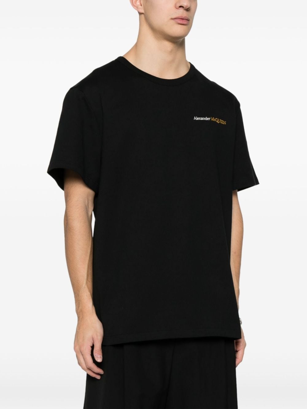 embroidered-logo cotton T-shirt - 3