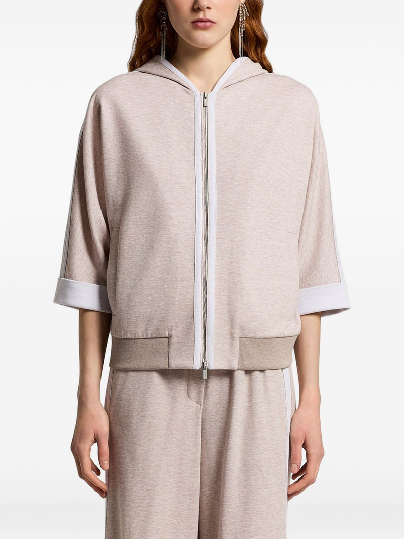 hooded striped jacket 1