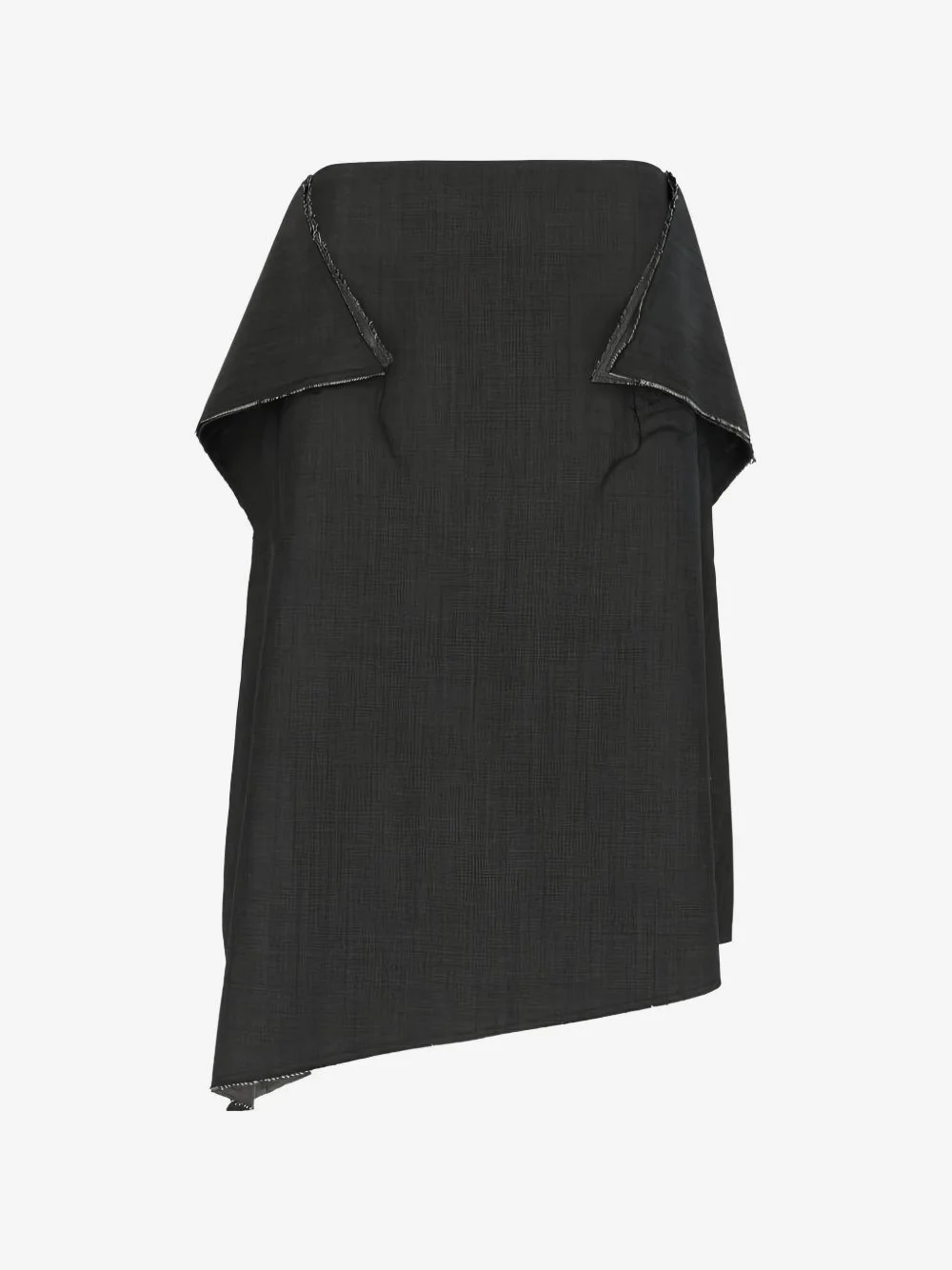 raw-edge asymmetric skirt - 1