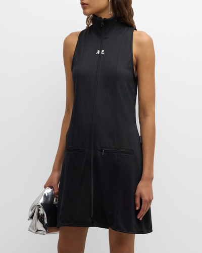 courrèges Sleeveless Zip-Front Interlock Mini Tracksuit Dress outlook