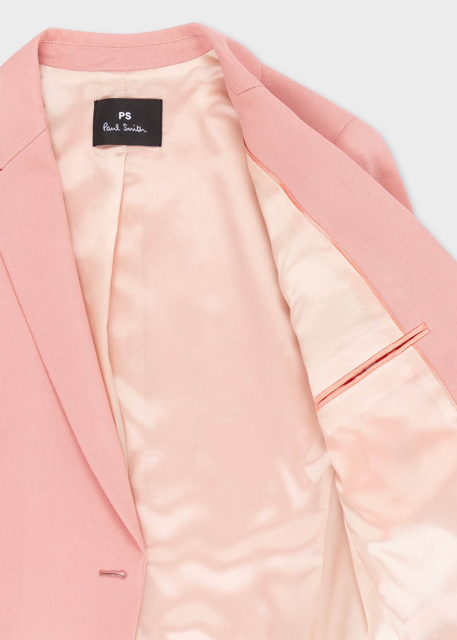 Pale Pink Wool Hopsack Blazer - 4