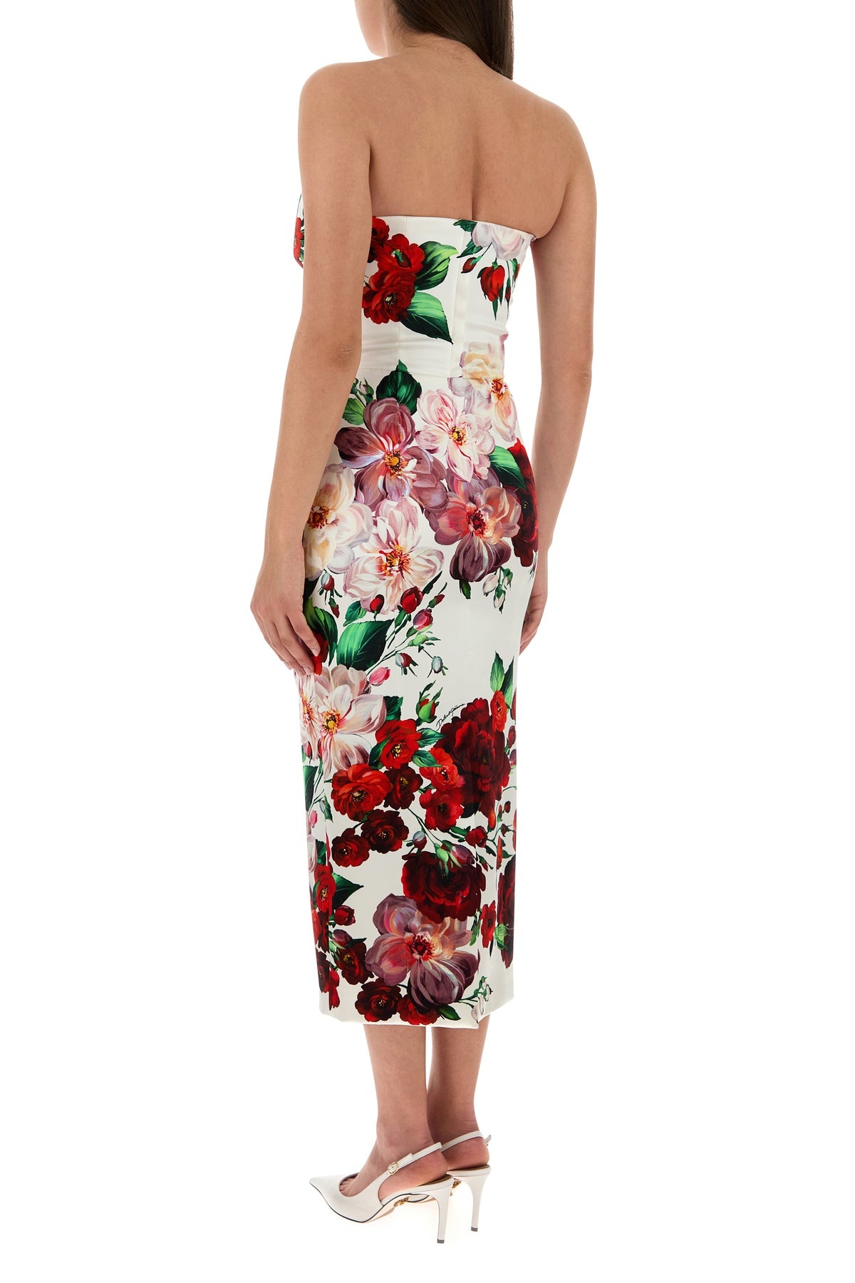 Printed satin dress - 4