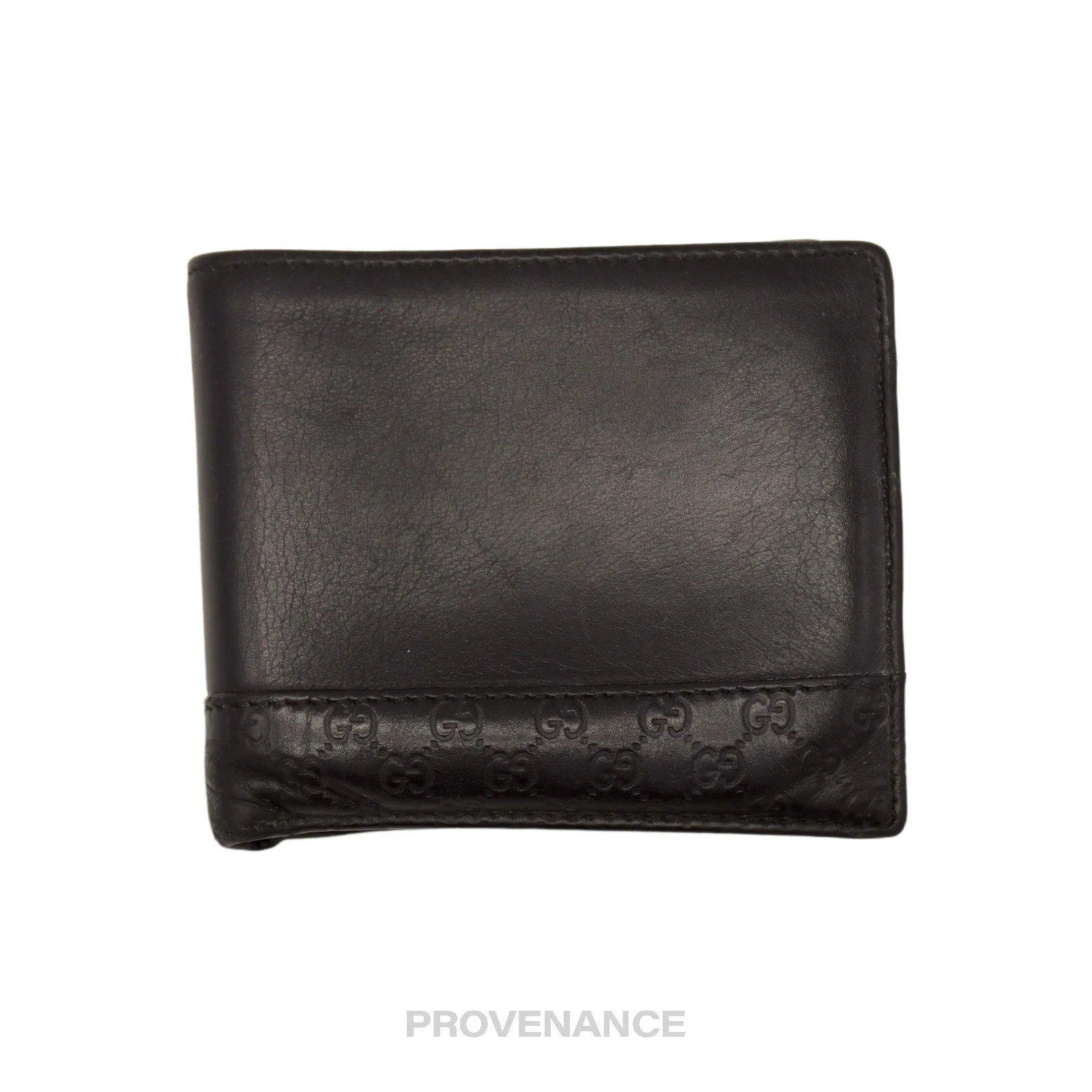 Gucci Bifold Wallet - Black MicroGuccissima Leather - 1