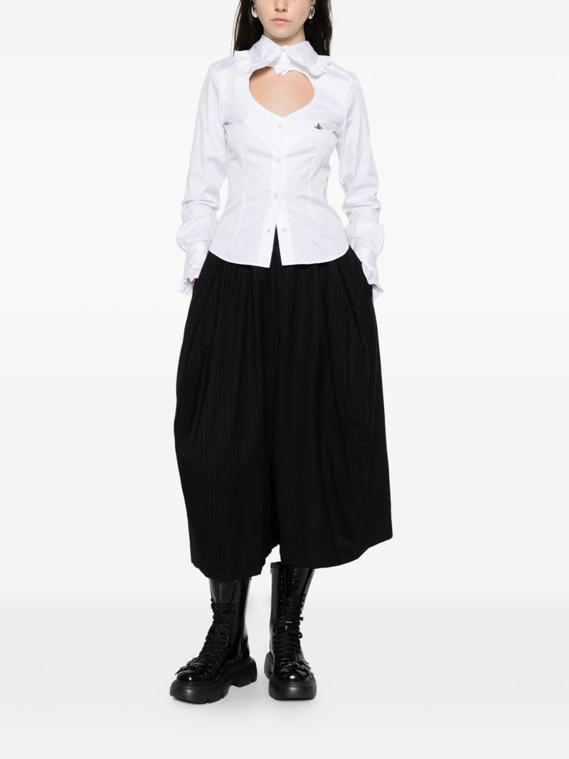 Comme Des Garçons pinestripe wide-leg trousers outlook