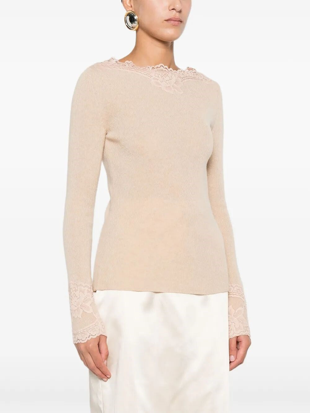 Cashmere And Lace Sweater - 4
