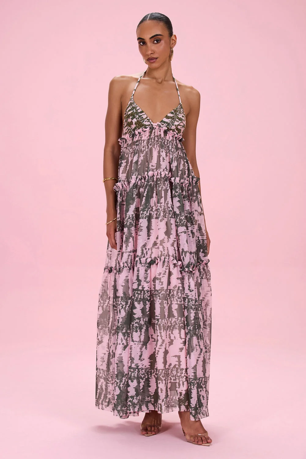 BOTANIC STRIPE MAXI DRESS - 1