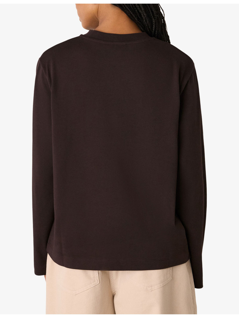 Round-Neck Long-Sleeve Cotton-Jersey Top 4