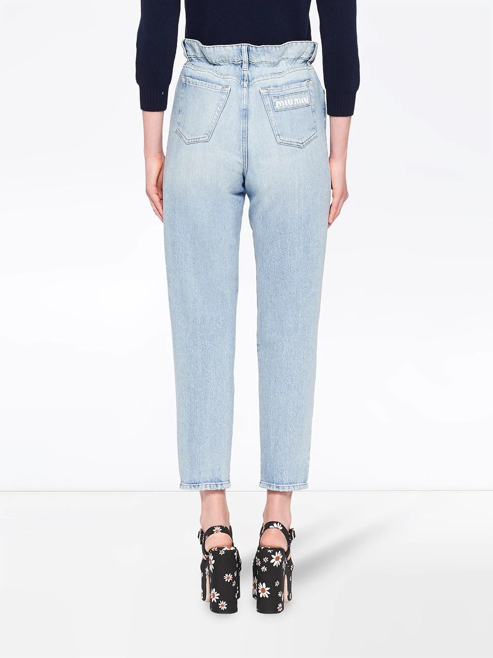 high-waisted straight-leg jeans - 4