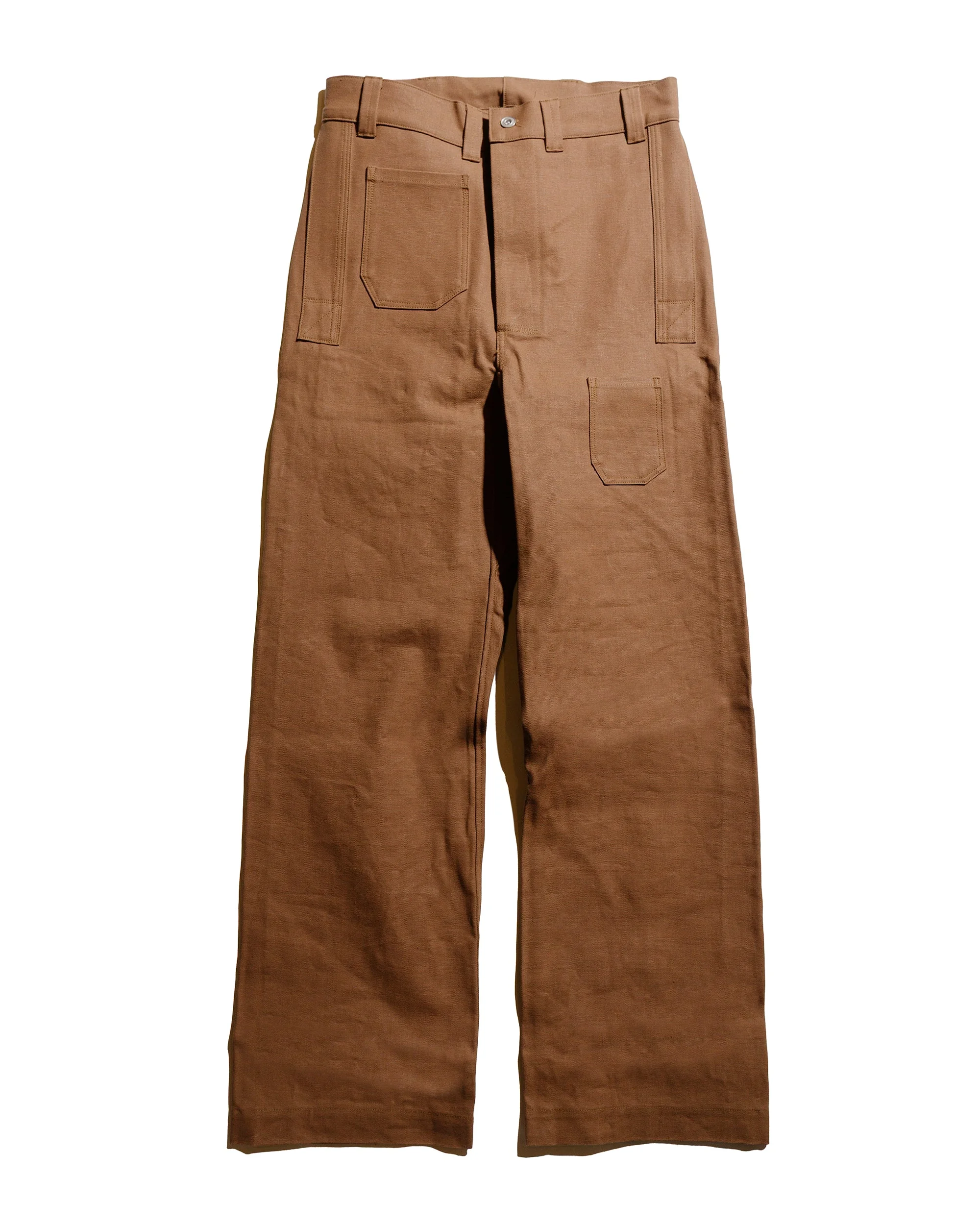 Lot. JG-01 1910s Netmaker's Trousers Duck Brown - 1