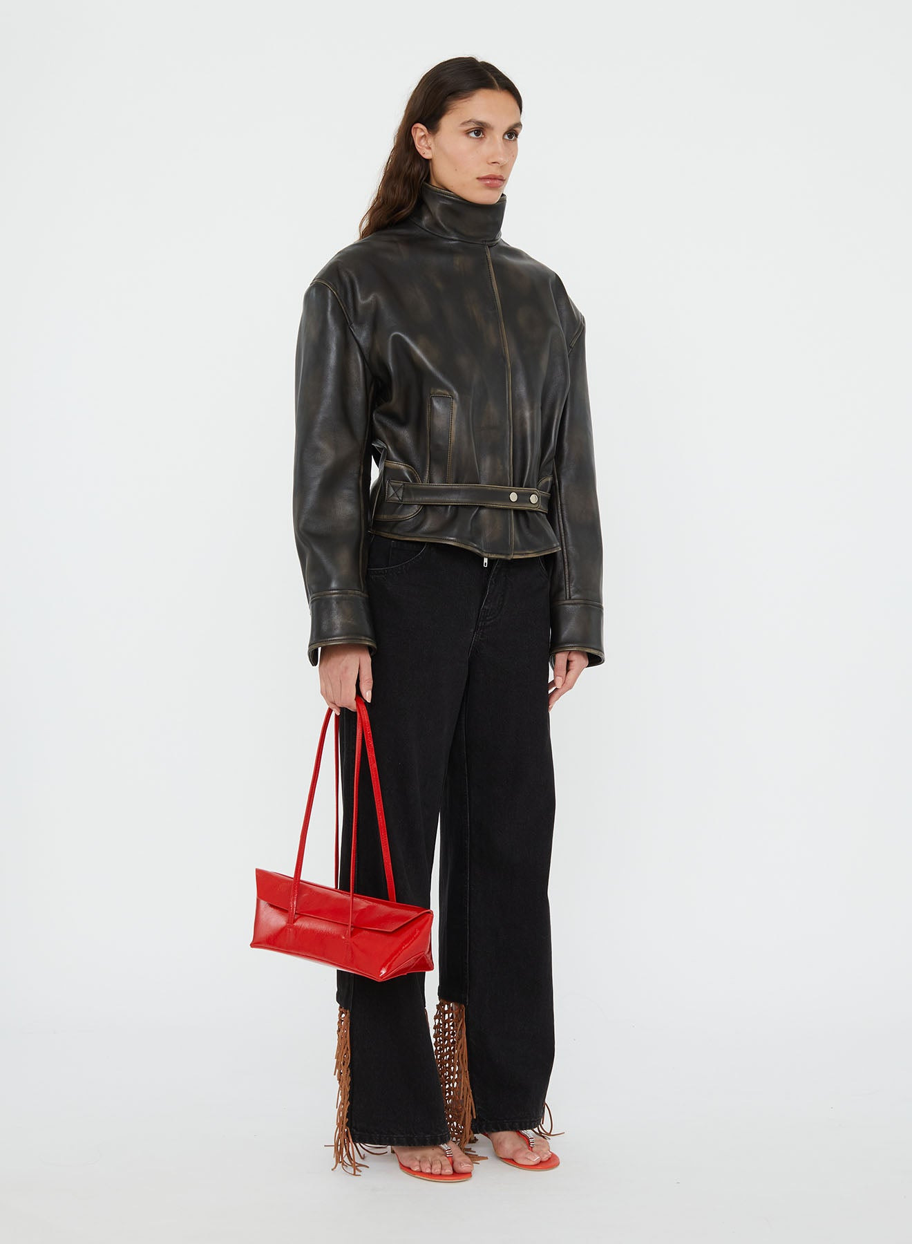 Burnished Eddie Leather Jacket - 5