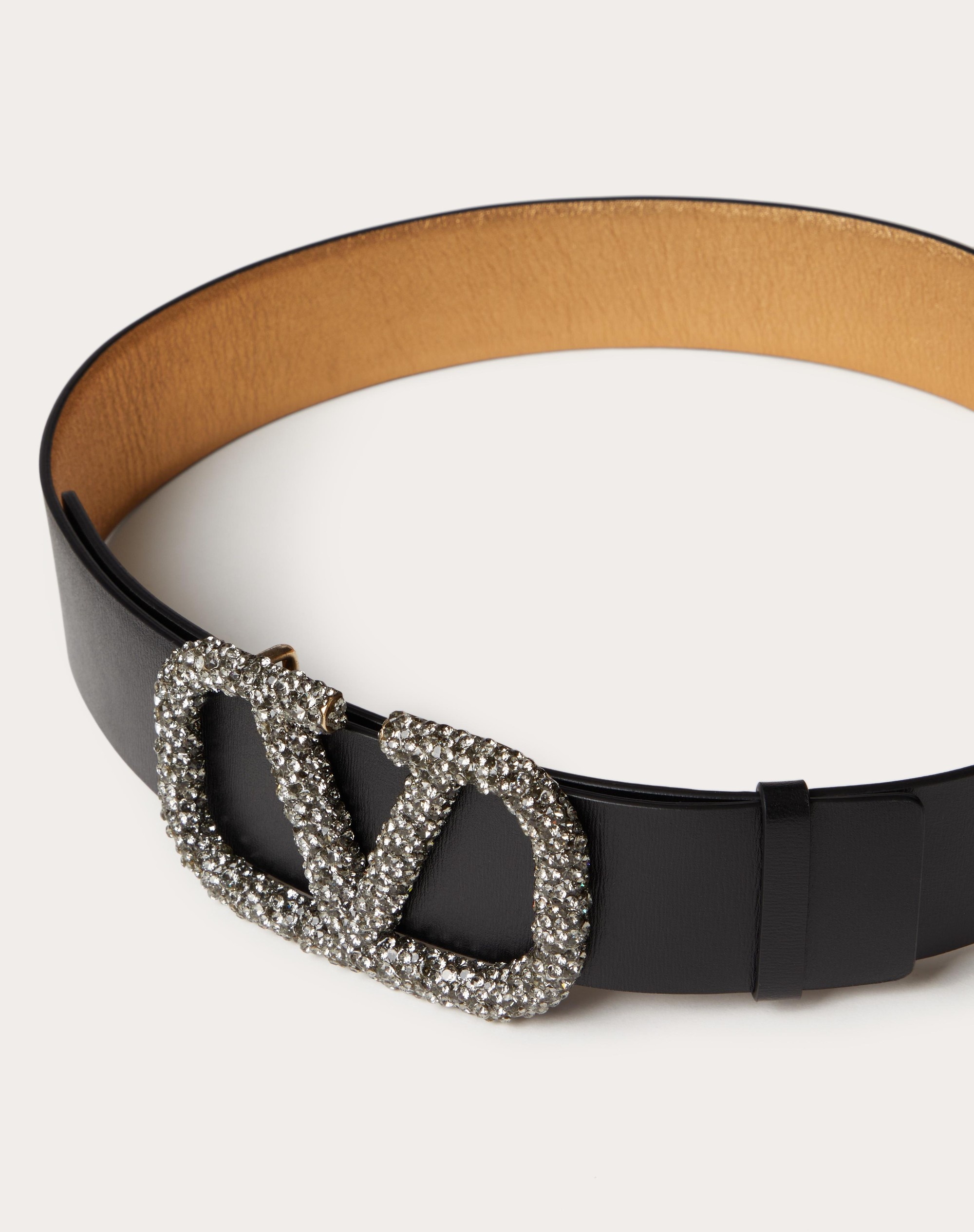 VLOGO SIGNATURE REVERSIBLE BELT IN METALLIC SHINY CALFSKIN 40 MM - 4