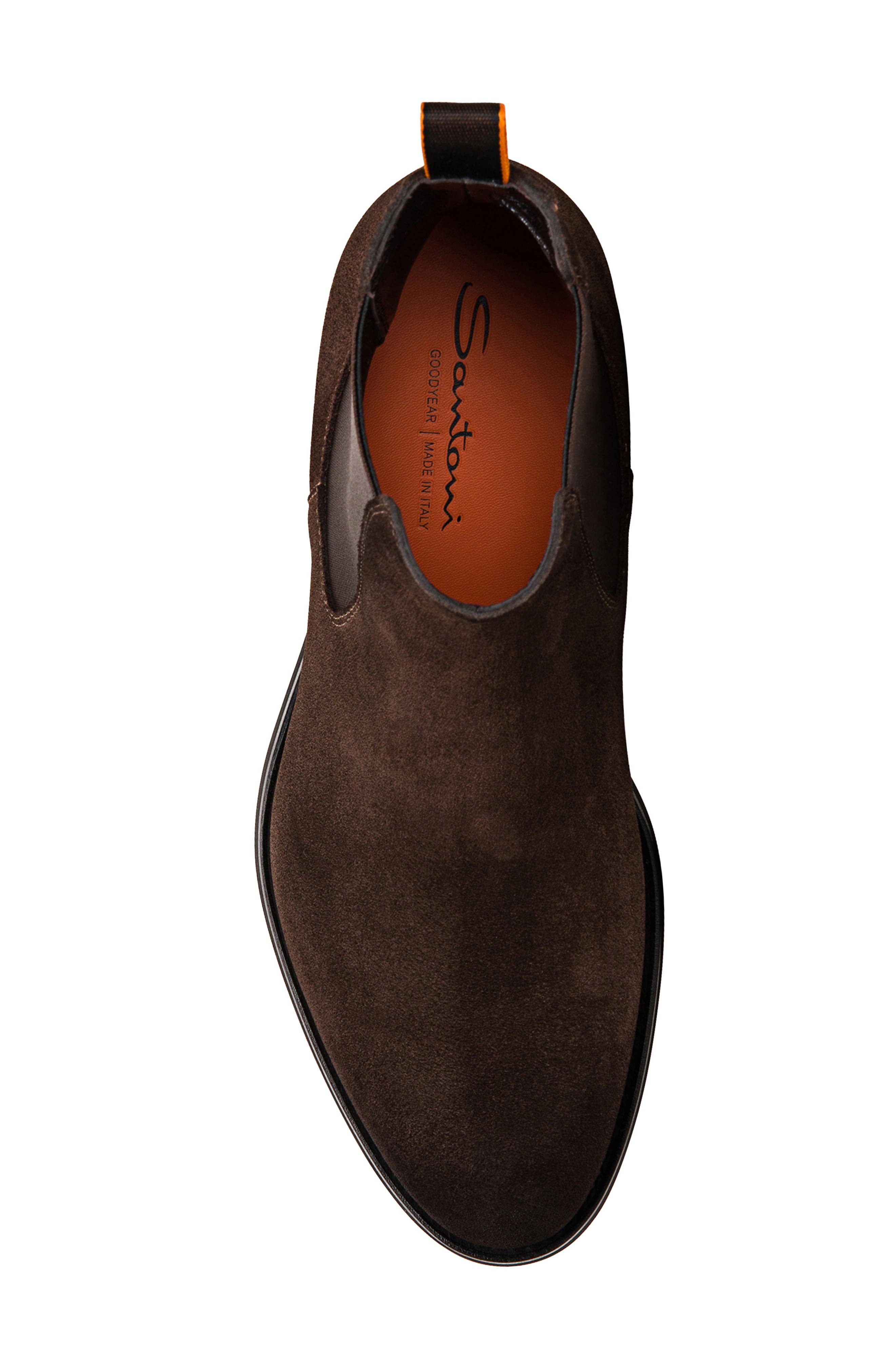 Santoni Enver Chelsea Boot in Dark Brown at Nordstrom - 5
