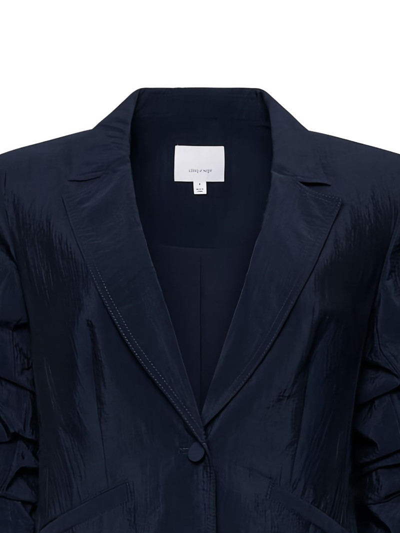 Cinq à Sept ruched woven blazer outlook