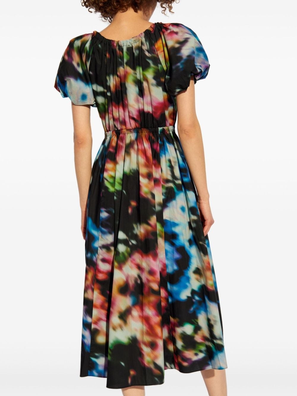 Vika abstract-print poplin dress - 4