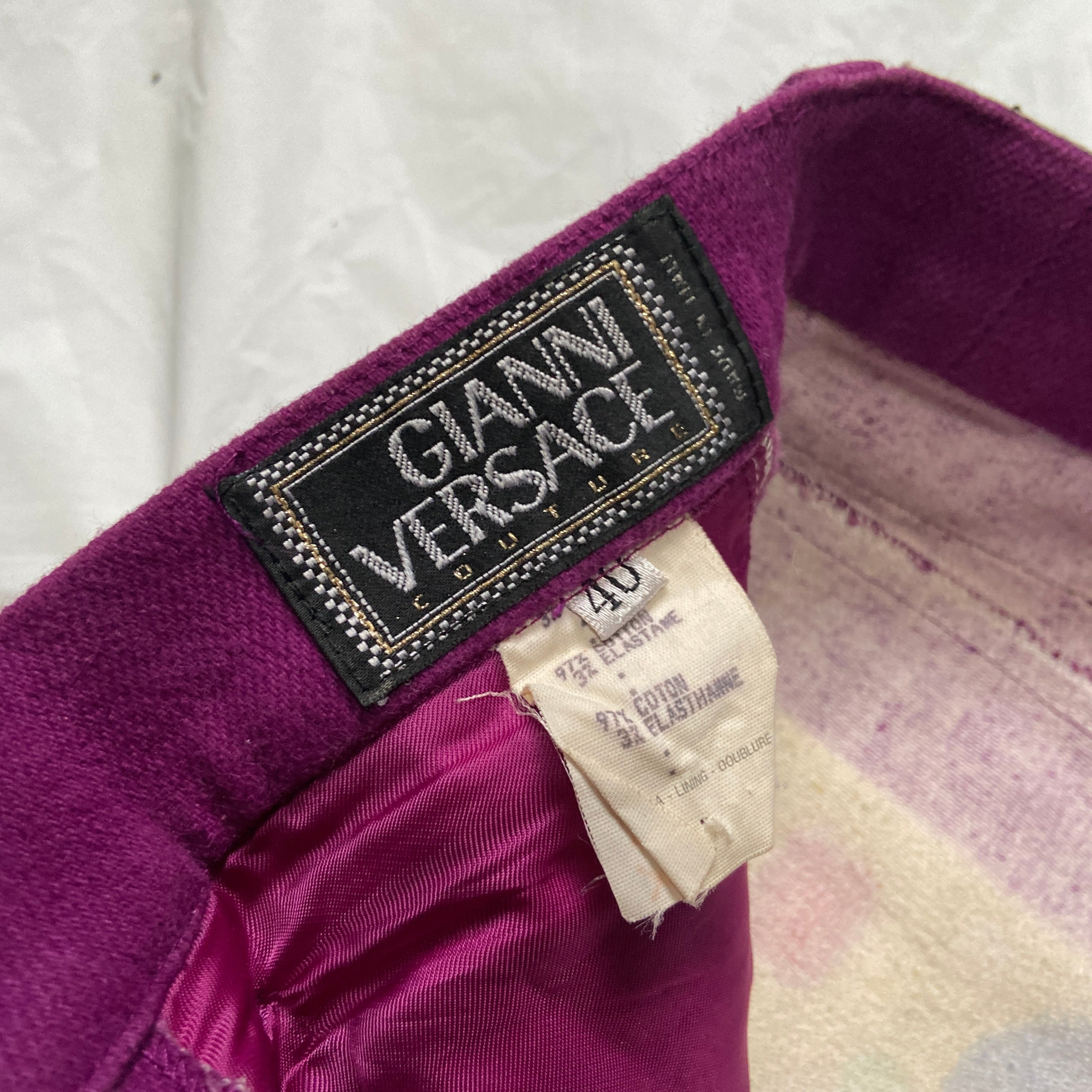 Versace fw91 le madonna cross gothic trompe l'oeil jeans - 17