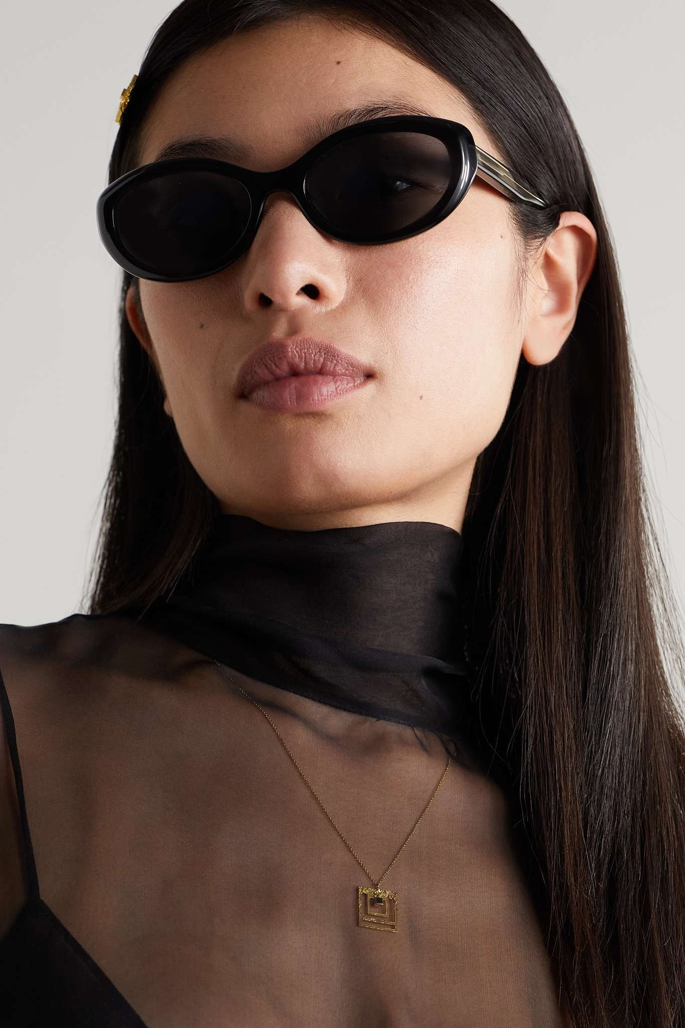 + Khaite 1969 oval-frame acetate sunglasses - 2