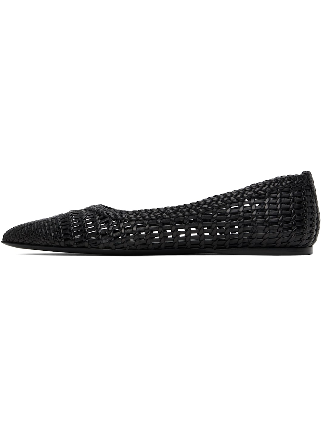 Black Aurora Braided Ballerina Flats - 3