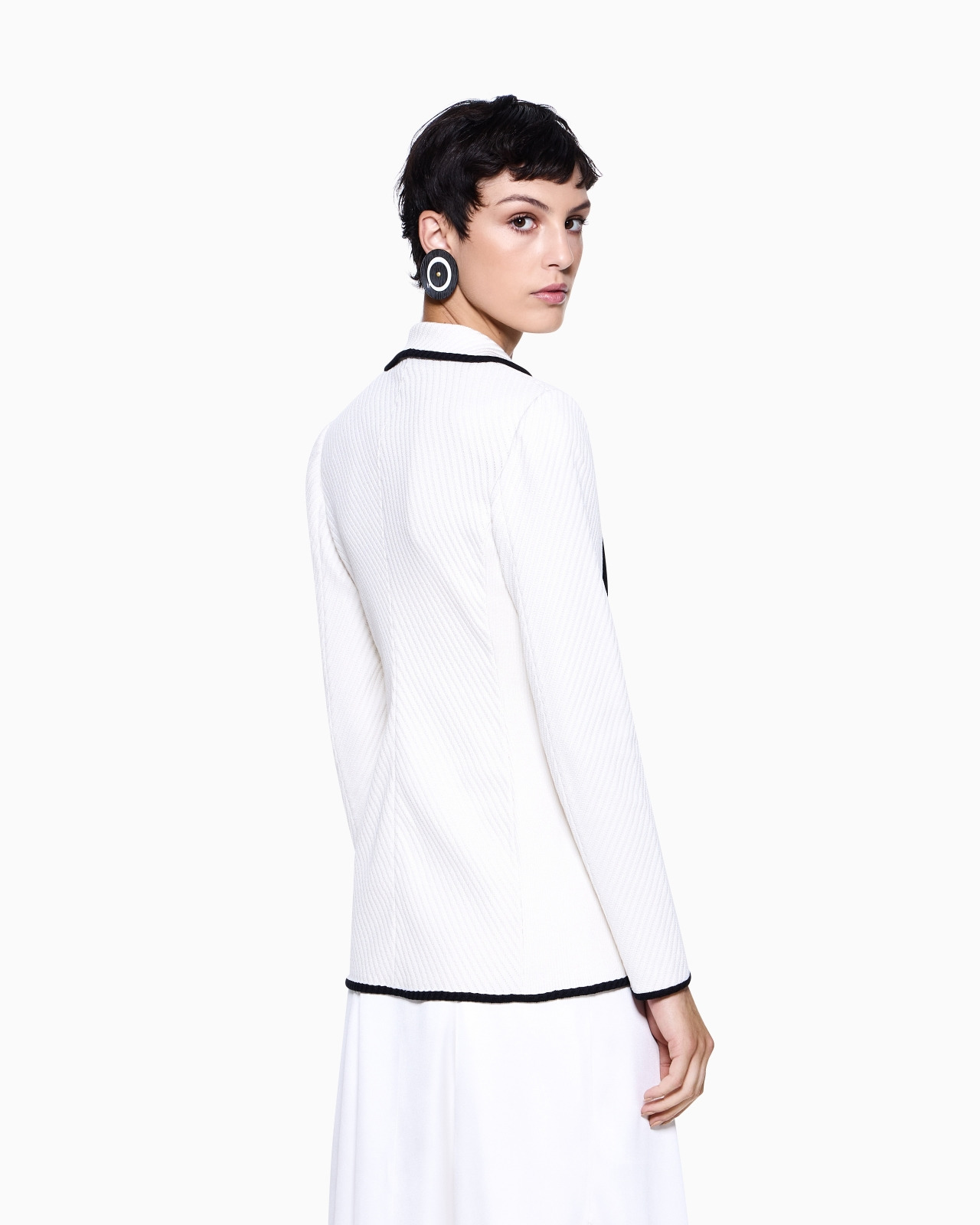 SINGLE-BREASTED SILK-JERSEY JACKET - 3
