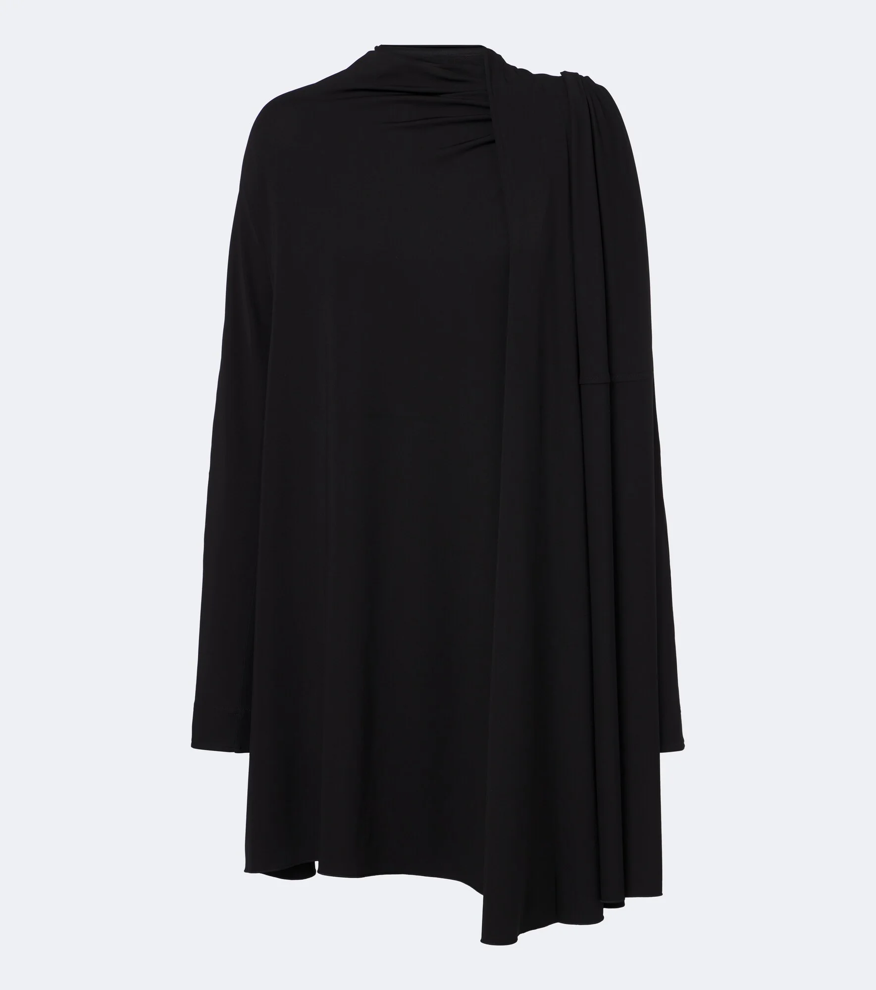 Draped scarf-detail jersey minidress - 1