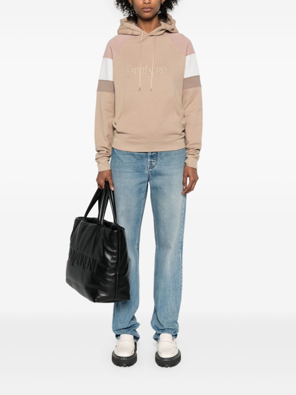 embroidered-logo cotton hoodie - 2