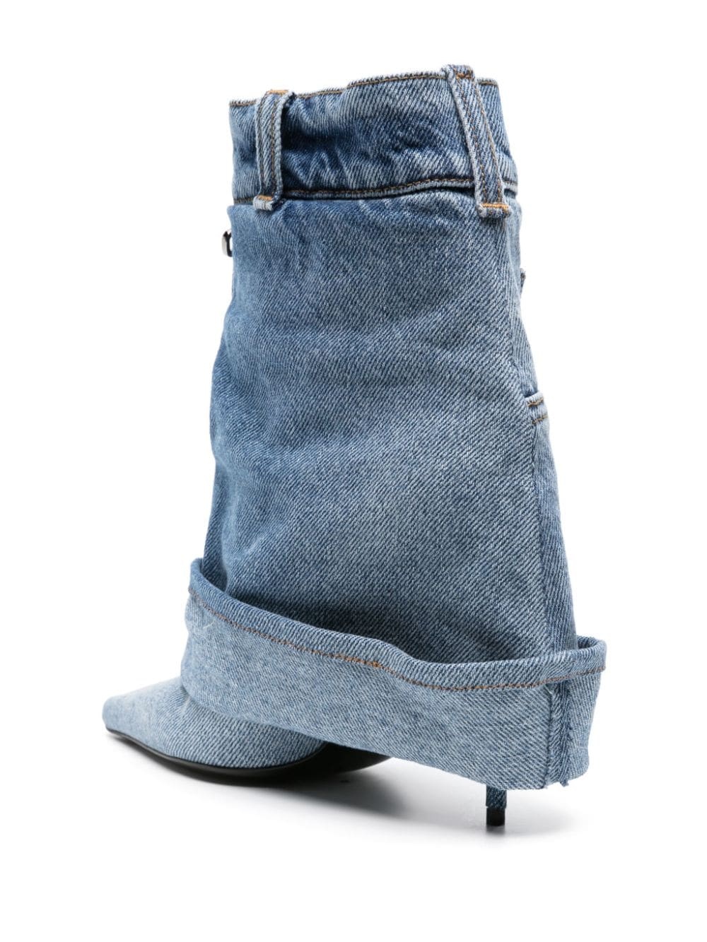 105mm denim ankle boots - 3