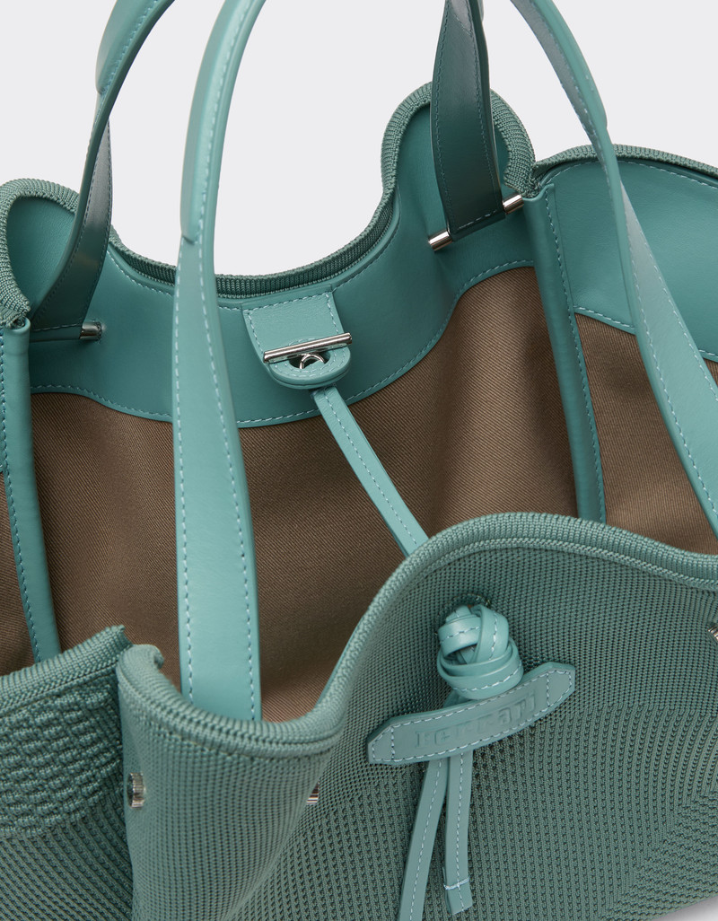 Ferrari small tote bag in mesh and leather 4