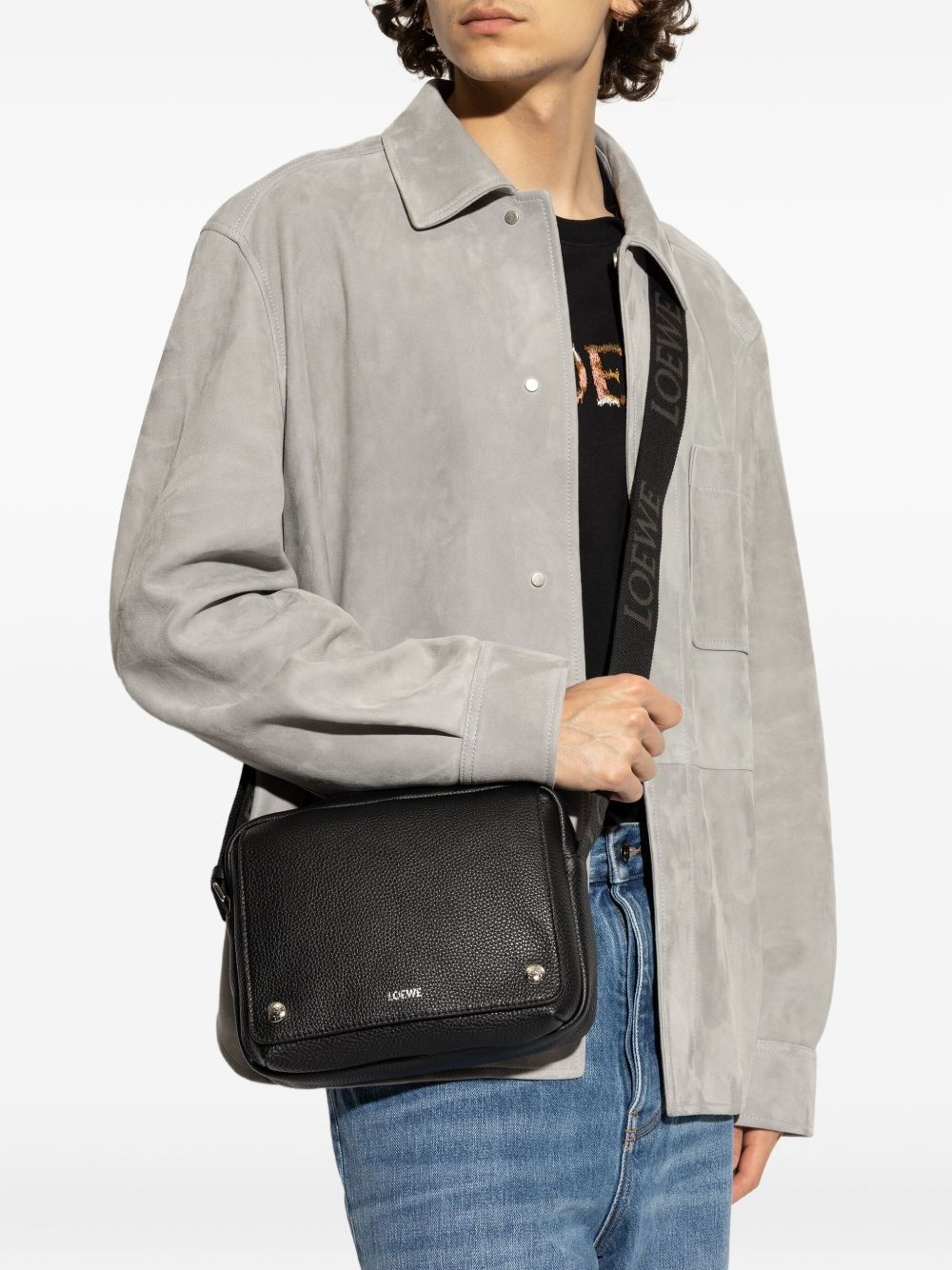 medium Pebble leather shoulder bag - 2