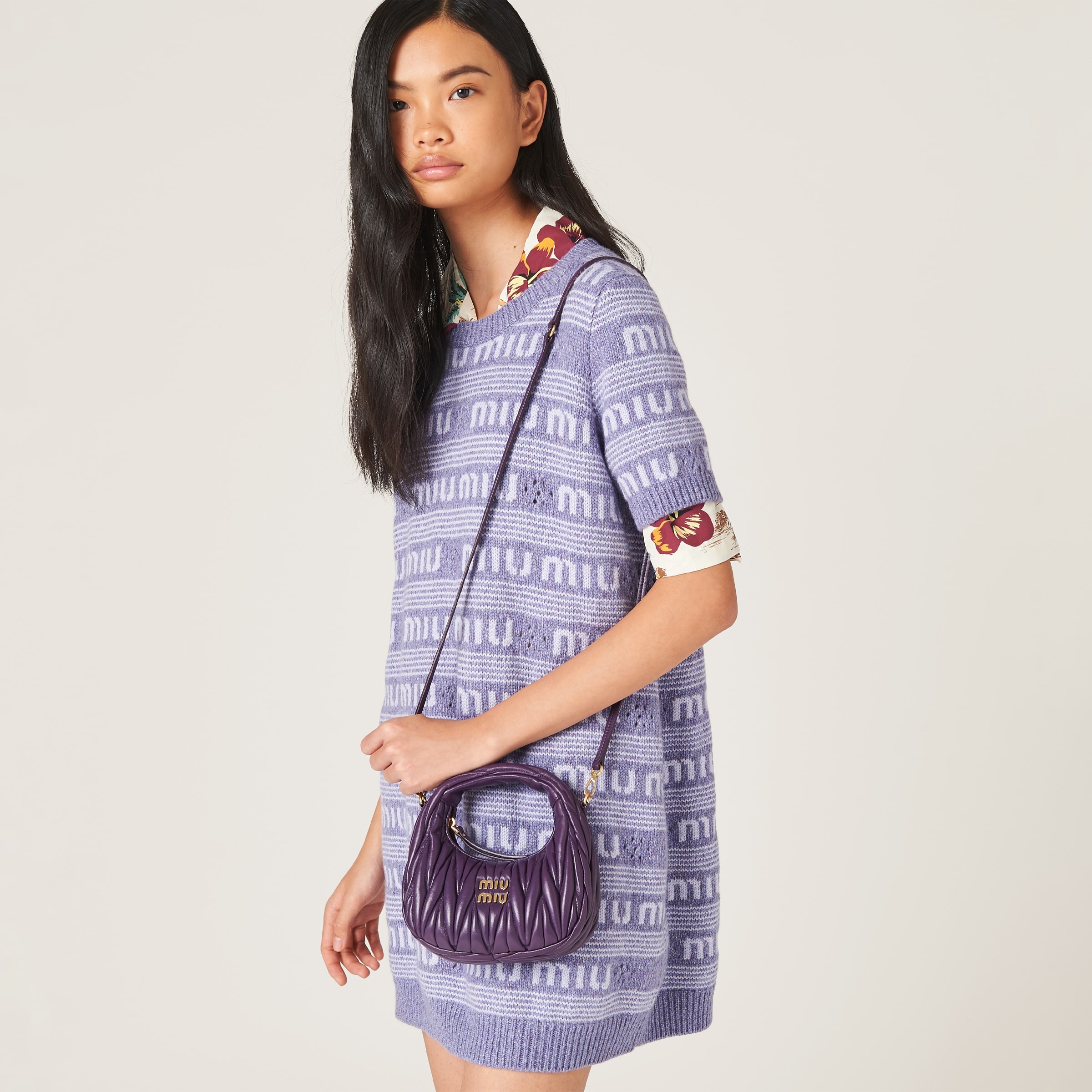 Wander matelassé nappa leather hobo mini-bag - 8