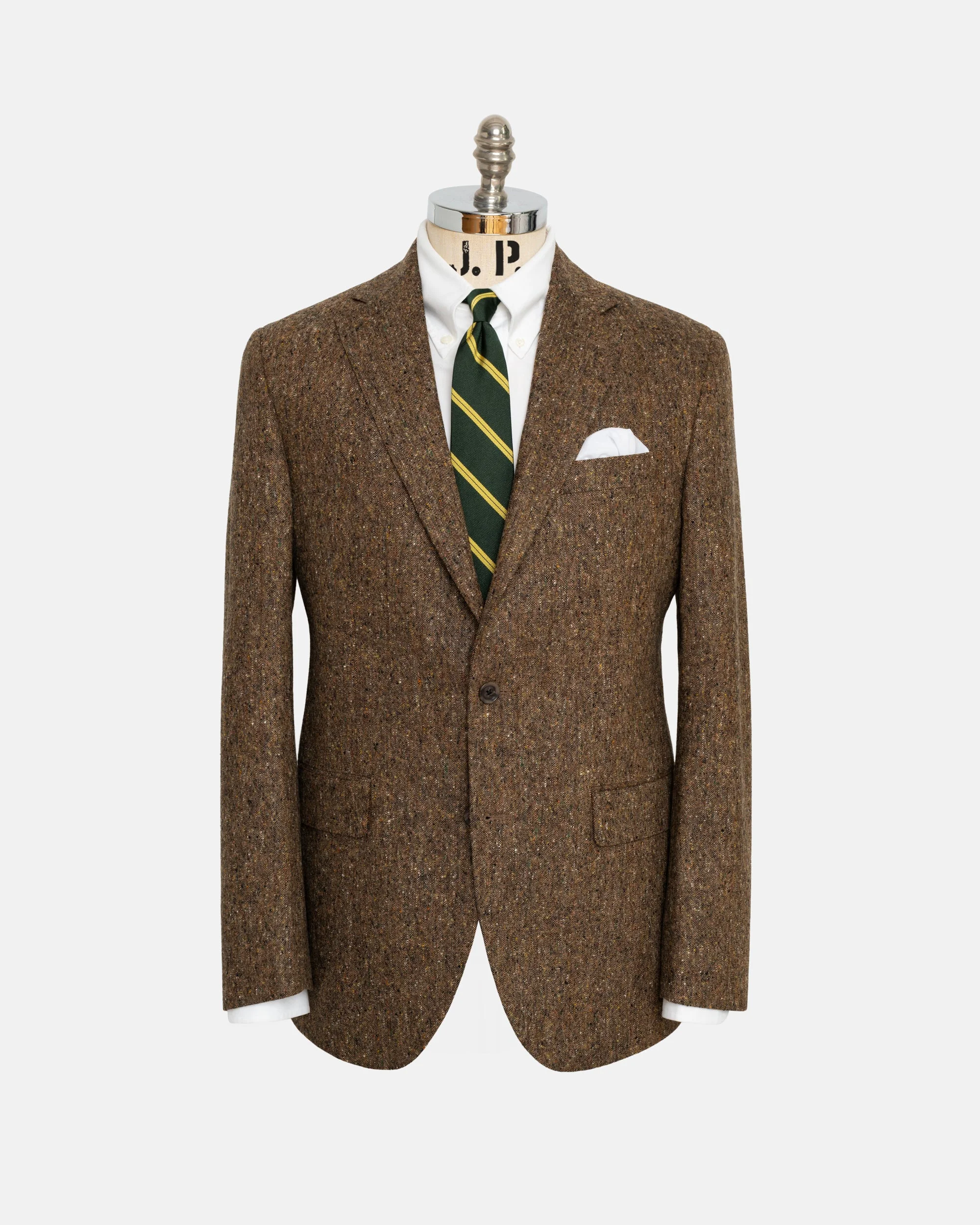 MADE-IN-CANADA BROWN DONEGAL TWEED SPORT COAT - 1