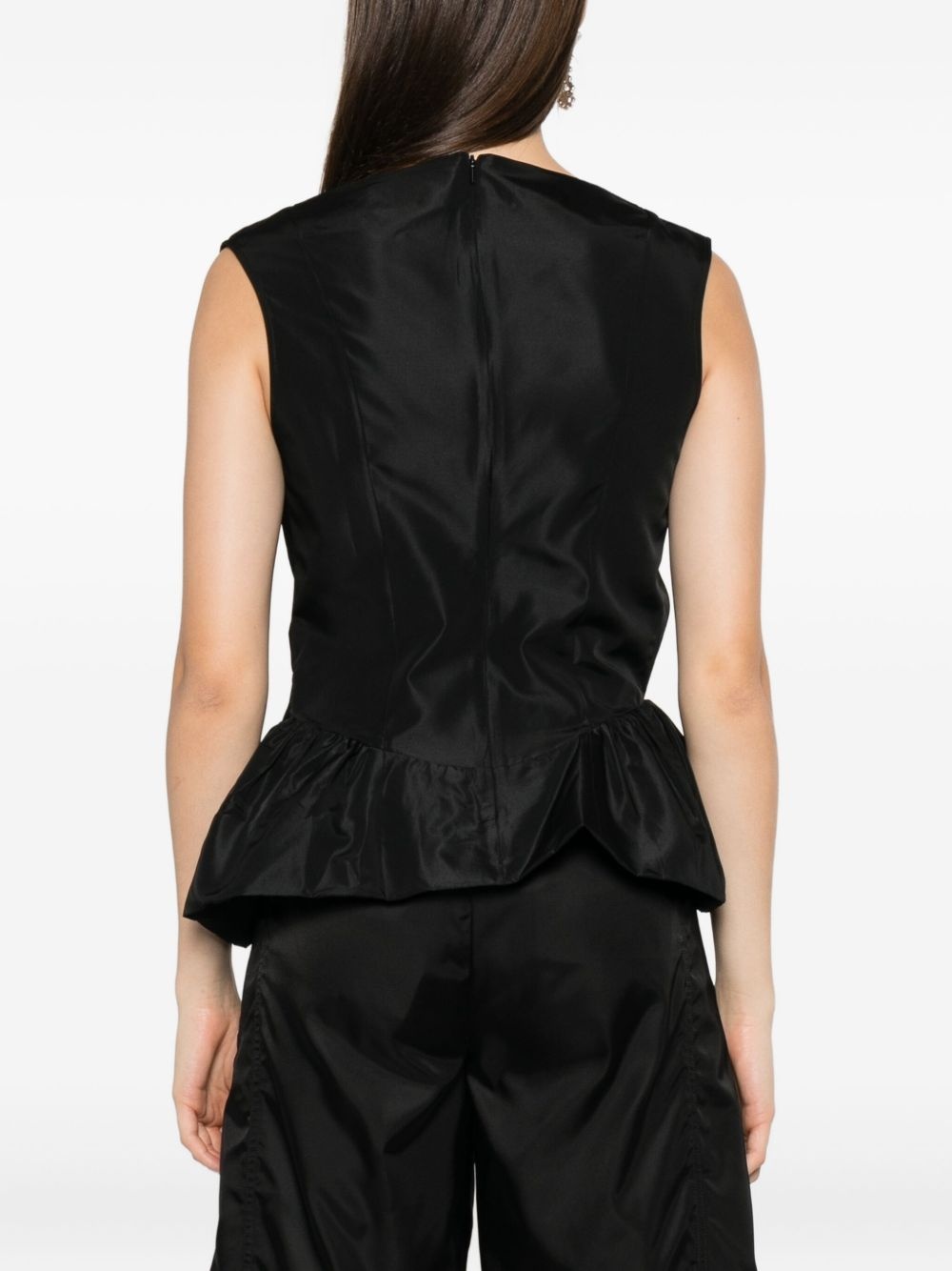 draped peplum top - 4