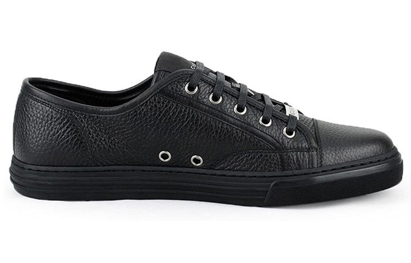 GUCCI (WMNS) Gucci Pebbled Nappa Leather Low Top 'Black' 317337-AOD50-1000 outlook