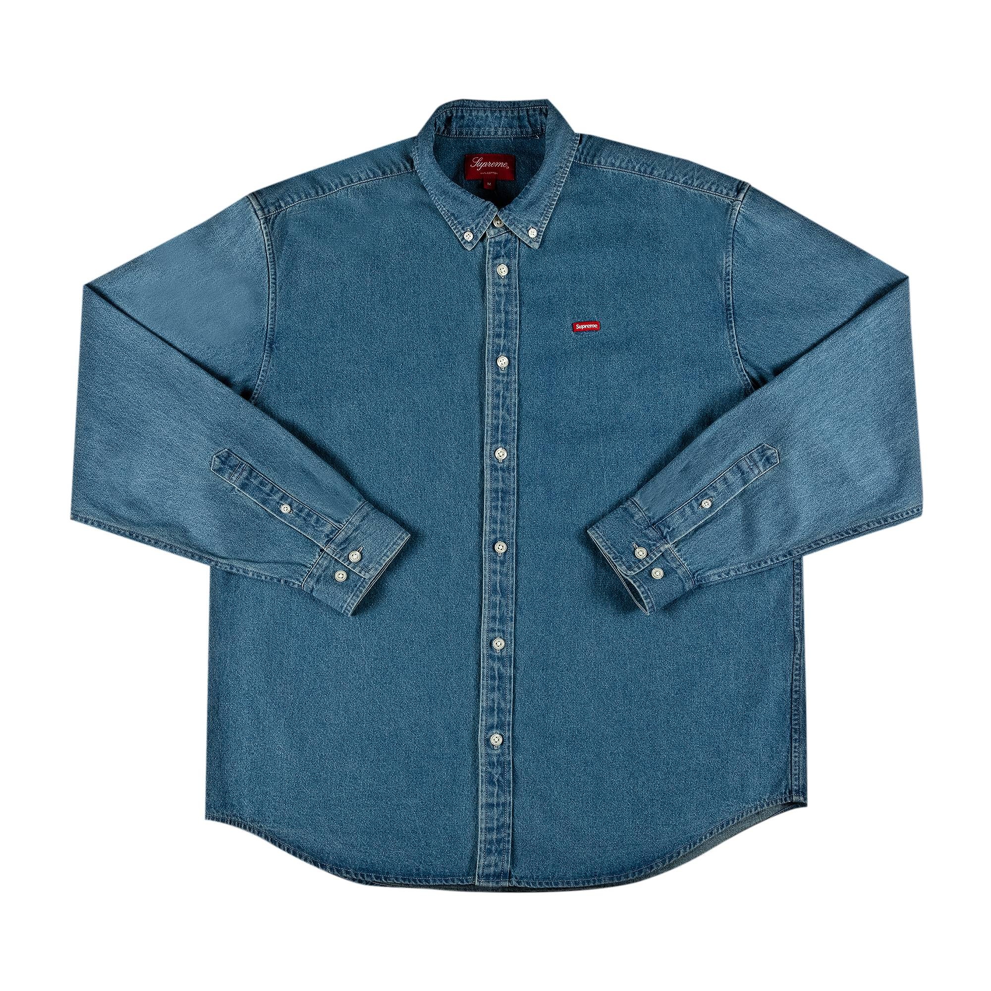 Supreme Small Box Twill Shirt 'Denim' - 1